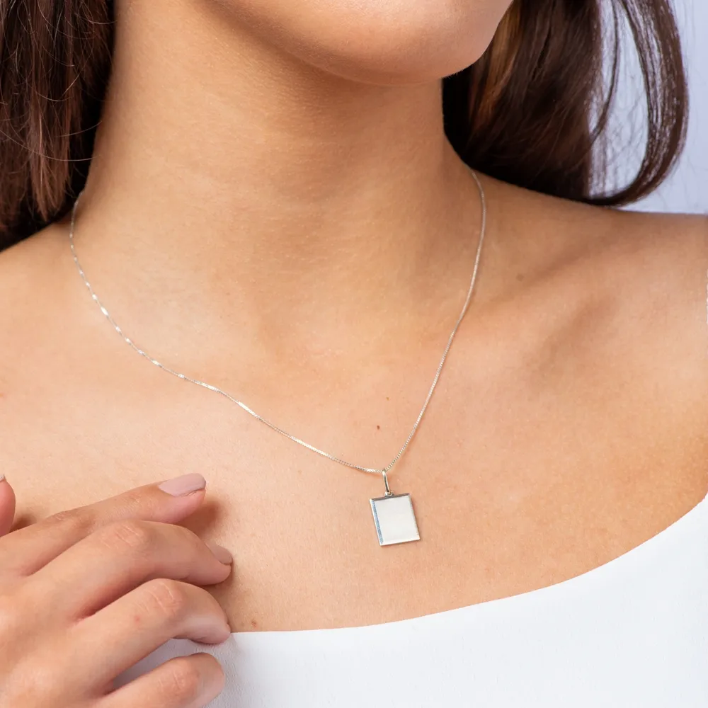 Pingente Quadrado De Quadradinhos